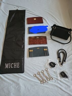 MICHE Black Classic Convertible Handbag with Multiple Shells and Accessories